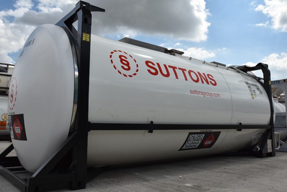 suttons white tank container