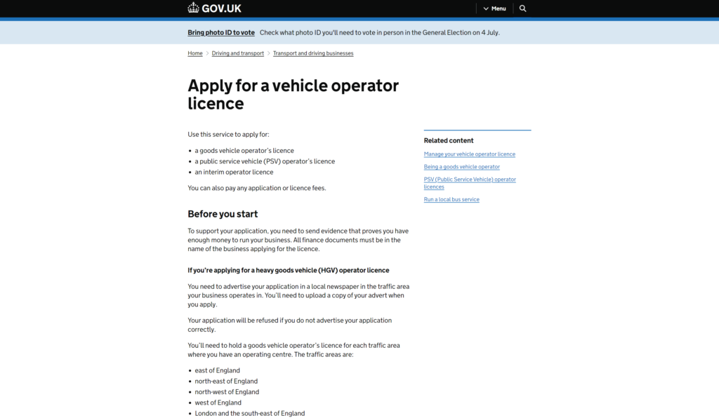 operator license government website